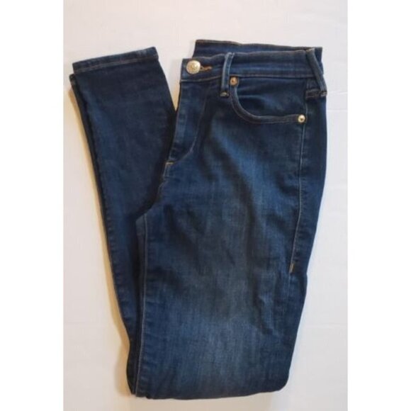 True Religion Halle Mid-Rise Super Skinny Dark Wash Jeans Women's Size 27 - Picture 1 of 10